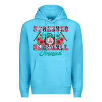 Ocean Blue stressed blessed & baseball obsessed Premium Hoodie - BundleAndBundleShop