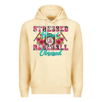 Pina Colada stressed blessed & baseball obsessed Premium Hoodie - BundleAndBundleShop