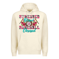 Sandshell stressed blessed & baseball obsessed Premium Hoodie - BundleAndBundleShop