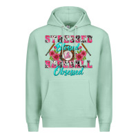 Seafoam stressed blessed & baseball obsessed Premium Hoodie - BundleAndBundleShop