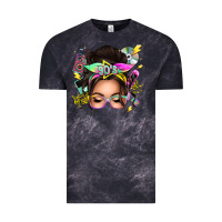 Cloud Black 90s messy bun Vintage Tee - texasbilliewilder