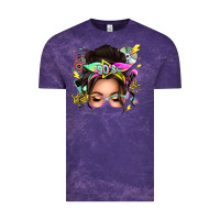 Cloud Purple 90s messy bun Vintage Tee - texasbilliewilder