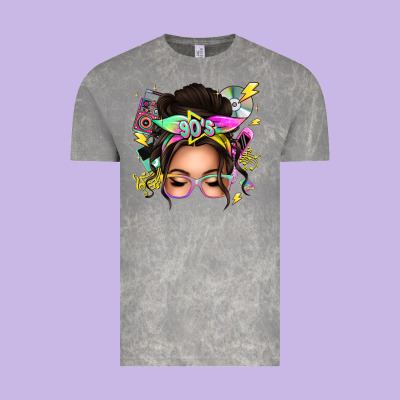 90s Messy Bun Vintage Tee Designed By Texasbilliewilder