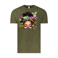 Vintage Olive 90s messy bun Vintage Tee - texasbilliewilder
