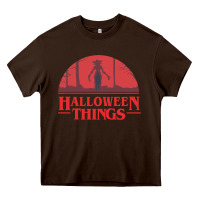 Chocolate Brown Halloween Things Strange Halloween Heavy Core Tee - lanVoArt