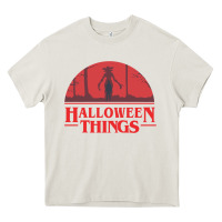 Cream Halloween Things Strange Halloween Heavy Core Tee - lanVoArt