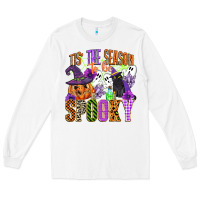 White tis the season to be spooky Long Sleeve Tee - CowGirlArtShop