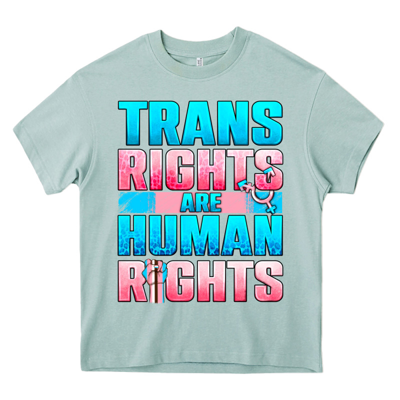 Trans Rights Are Human Rights Heavy Core Tee by BundleAndBundleShop | Teevron