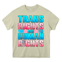 Mossy Trans Rights Are Human Rights Heavy Core Tee - BundleAndBundleShop