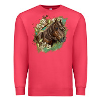 Cardinal missouri horse floral background Premium Sweatshirt - LillyAllenDesigns