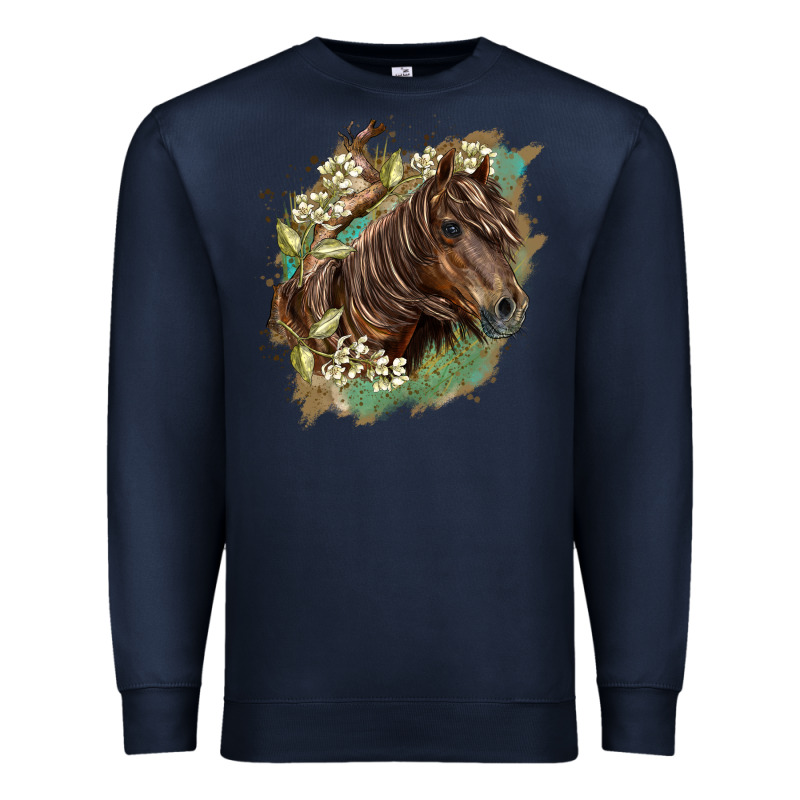 Missouri Horse Floral Background Premium Sweatshirt by LillyAllenDesigns | Teevron