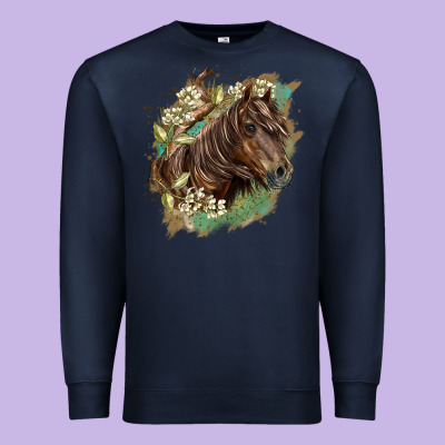 Missouri Horse Floral Background Premium Sweatshirt Designed By Lillyallendesigns