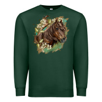 Sports Green missouri horse floral background Premium Sweatshirt - LillyAllenDesigns