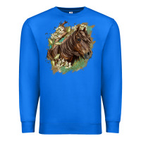True Royal missouri horse floral background Premium Sweatshirt - LillyAllenDesigns