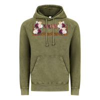 Vintage Olive mom burgundy flowers with leopard Vintage Hoodie - TumblerDesignByShophia