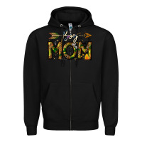 Black Boy Mom Zipper Hoodie - CowhideDigitalArt