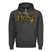 Charcoal Heather Boy Mom Zipper Hoodie - CowhideDigitalArt