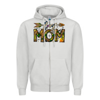 Dove Grey Boy Mom Zipper Hoodie - CowhideDigitalArt