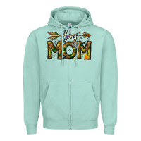 Seafoam Boy Mom Zipper Hoodie - CowhideDigitalArt