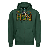 Sports Green Boy Mom Zipper Hoodie - CowhideDigitalArt