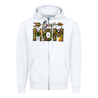 White Boy Mom Zipper Hoodie - CowhideDigitalArt