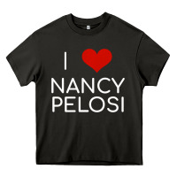 Asphalt Limited Edition I Love Nancy Pelosi Heart Madam Speaker Democratic Pol Heavy Core Tee - lanVoArt
