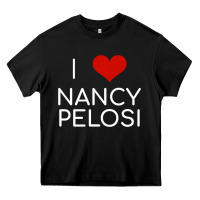 Black Limited Edition I Love Nancy Pelosi Heart Madam Speaker Democratic Pol Heavy Core Tee - lanVoArt
