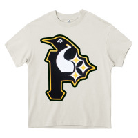 Cream pittsburgh combined sports shirt and sticker Heavy Core Tee - lanVoArt