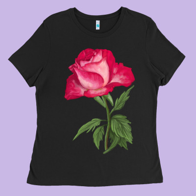 Love At First Sight Rose Ladies Tee Designed By Lillyallendesigns
