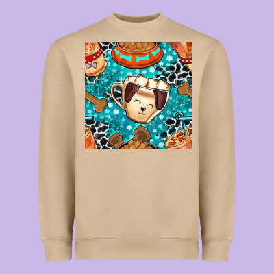 Dog Coffee Cups And Food Container With Cowhide Seamless Pattern Bbs Heavyweight Sweatshirt Designed By Bundleandbundleshop