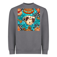 Storm dog coffee cups and food container with cowhide seamless pattern bbs Heavyweight Sweatshirt - BundleAndBundleShop