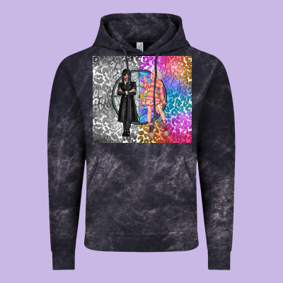 Gothic Girl And Colorful Girl Best Friends Vintage Hoodie Designed By Tumblerdesignbyshophia