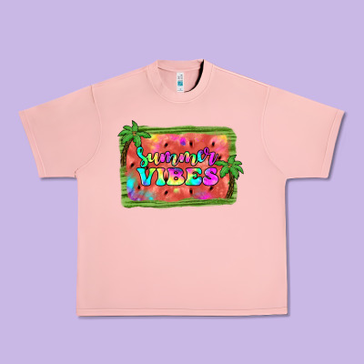 Summer Vibes Watermelon Urban Heavy Tee Designed By Jahusdesignshop