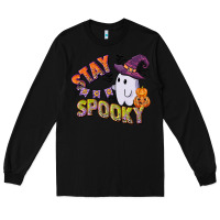 Black stay spooky Long Sleeve Tee - CowGirlArtShop