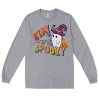 Heather Grey stay spooky Long Sleeve Tee - CowGirlArtShop
