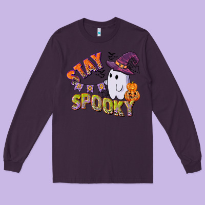 Stay Spooky Long Sleeve Tee Designed By Cowgirlartshop