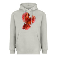 Moon Dust Flying Northern Cardinal Bird Heavyweight Hoodie - LillyAllenDesigns