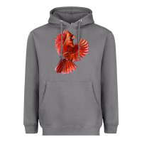 Storm Flying Northern Cardinal Bird Heavyweight Hoodie - LillyAllenDesigns