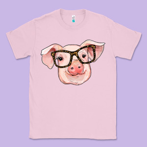 Pig With Glasses Classic Tee Designed By Ranaportraitstore