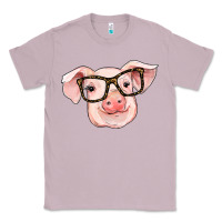 Lilac pig with glasses Classic Tee - RanaPortraitStore