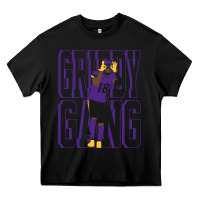 Black Justin Jefferson -Griddy Gang Heavy Core Tee - lanVoArt