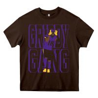 Chocolate Brown Justin Jefferson -Griddy Gang Heavy Core Tee - lanVoArt