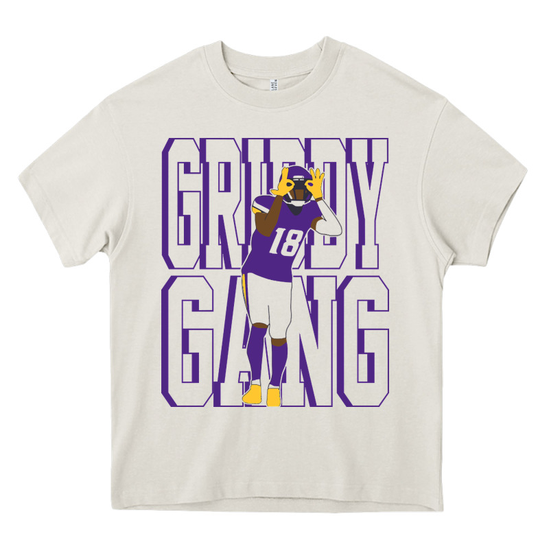 Justin Jefferson -griddy Gang Heavy Core Tee by lanVoArt | Teevron
