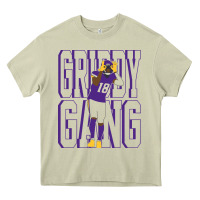 Mossy Justin Jefferson -Griddy Gang Heavy Core Tee - lanVoArt
