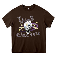 Chocolate Brown the mind electric Heavy Core Tee - lanVoArt