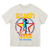 Cream rush blue starman 2112  40th anniversary Heavy Core Tee - lanVoArt