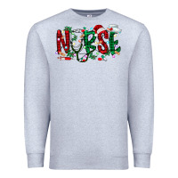 Heather Grey nurse christmas Premium Sweatshirt - RacoonDesign