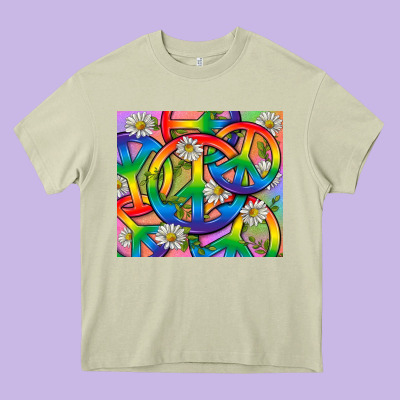 Pride Lgbtq+ Peace Tumbler Heavy Core Tee Designed By Bundleandbundleshop