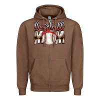 Chestnut Baseball Mom Zipper Hoodie - CowhideDigitalArt