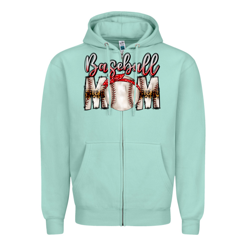 Baseball Mom Zipper Hoodie by CowhideDigitalArt | Teevron